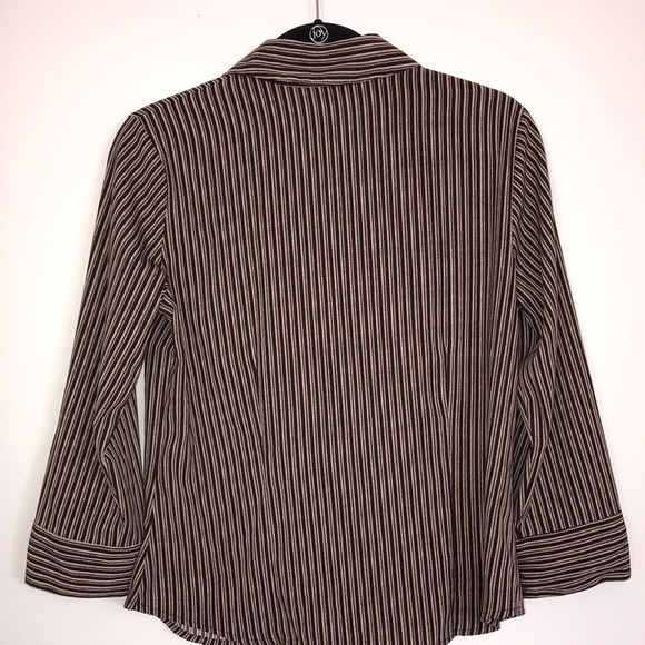 Notations Striped Button-down shirt Size Medium Petite​​​ - Picture 5 of 5
